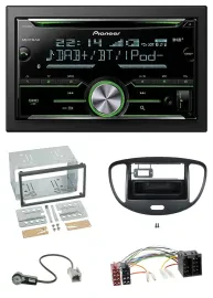 Pioneer Bluetooth MP3 DAB 2DIN USB CD Autoradio für Hyundai i10 2008-2013 schwar