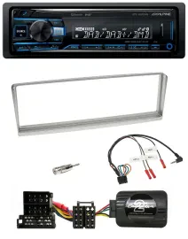 Alpine USB Bluetooth DAB Lenkrad Autoradio für Alfa Romeo 156 2002-2003 silber