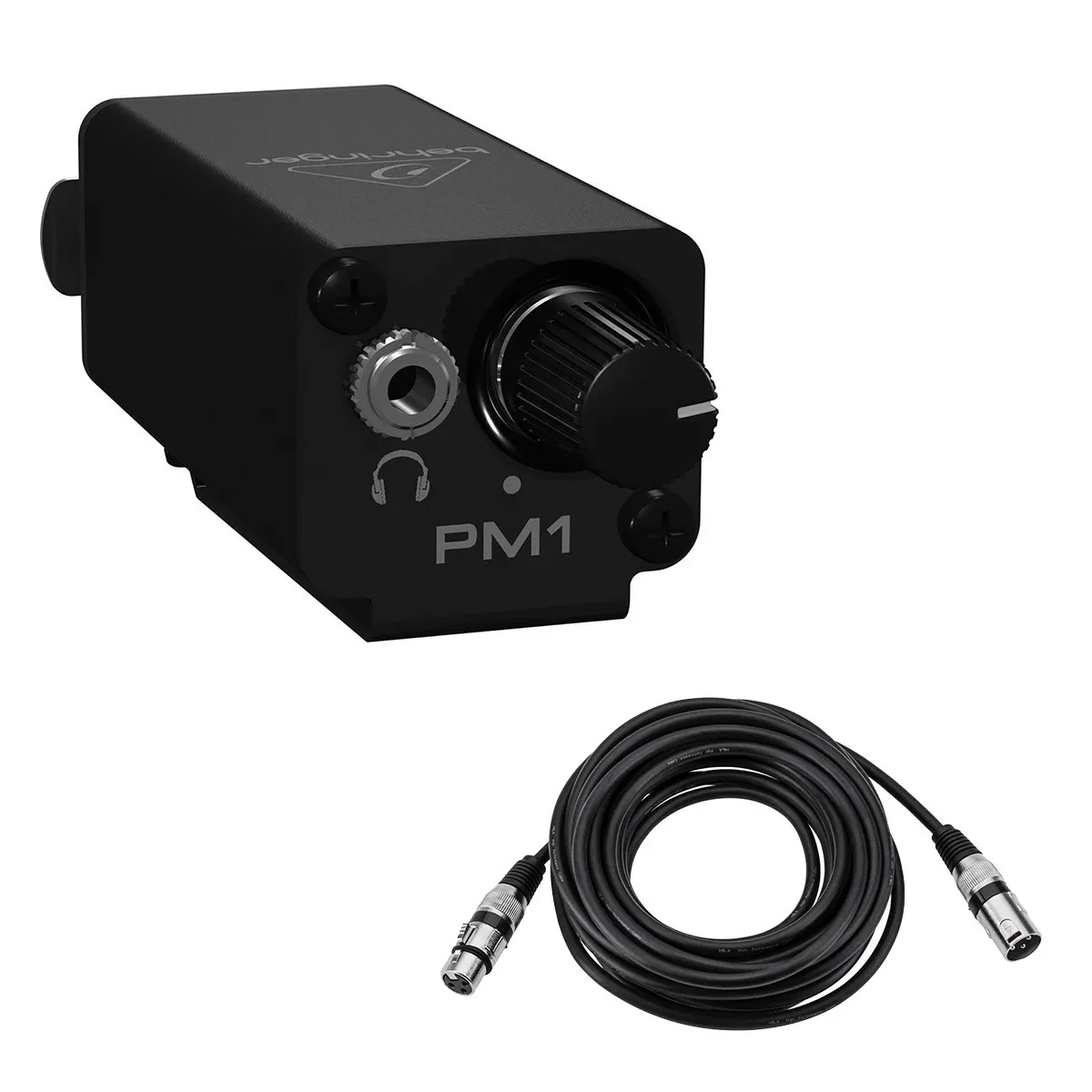 Behringer Powerplay PM1 Personal In-Ear Monitor Belt-Pack, Bundle with Cable