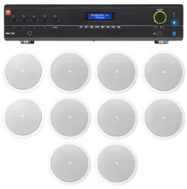 Потолочная акустика JBL Control 26CT White с усилителем (10 штук)