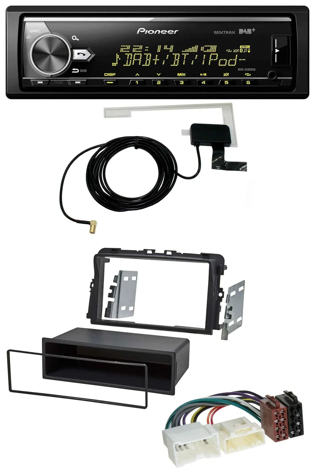 Pioneer Bluetooth DAB USB MP3 Autoradio für Opel Vivaro Combi J7 Kasten F7 11-15