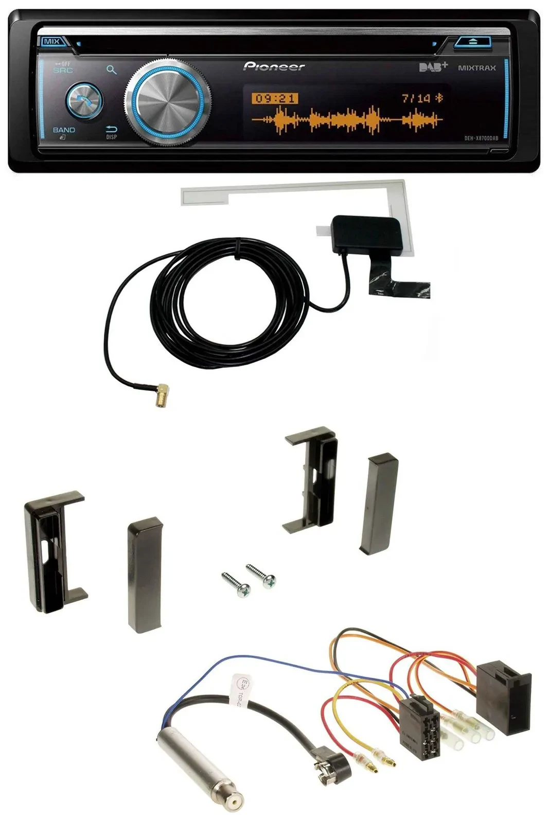 Автомагнитола для Audi TT (1998–2006) Pioneer Bluetooth DAB MP3 USB CD ISO