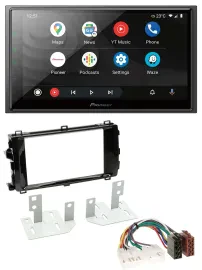 Автомагнитола Pioneer 2-DIN, DAB, USB, MP3, Bluetooth для Toyota Auris (с 2013)
