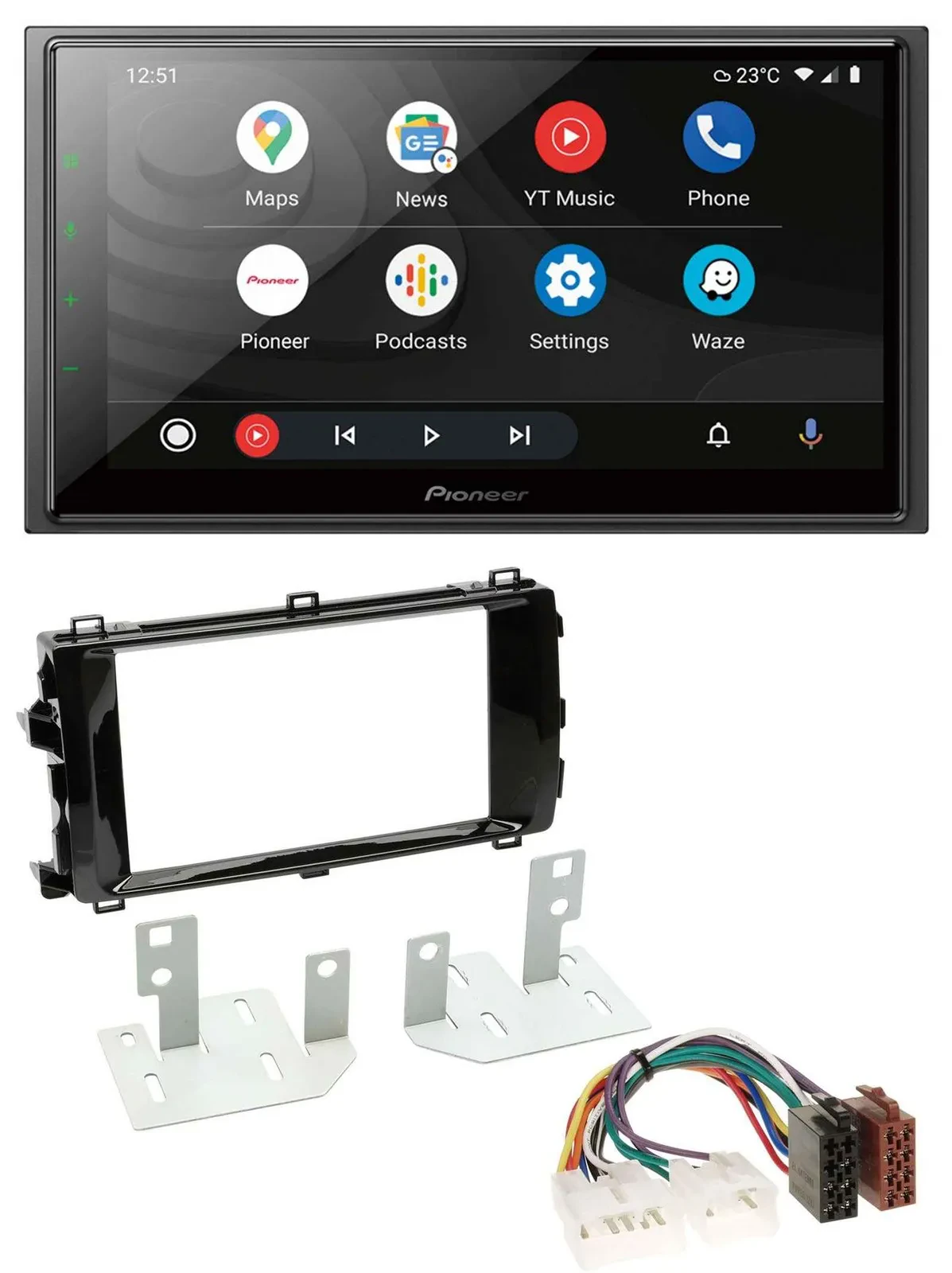 Автомагнитола Pioneer 2-DIN, DAB, USB, MP3, Bluetooth для Toyota Auris (с 2013)
