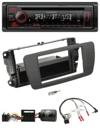 Автомагнитола для Seat Ibiza Kenwood CD USB Bluetooth DAB серый