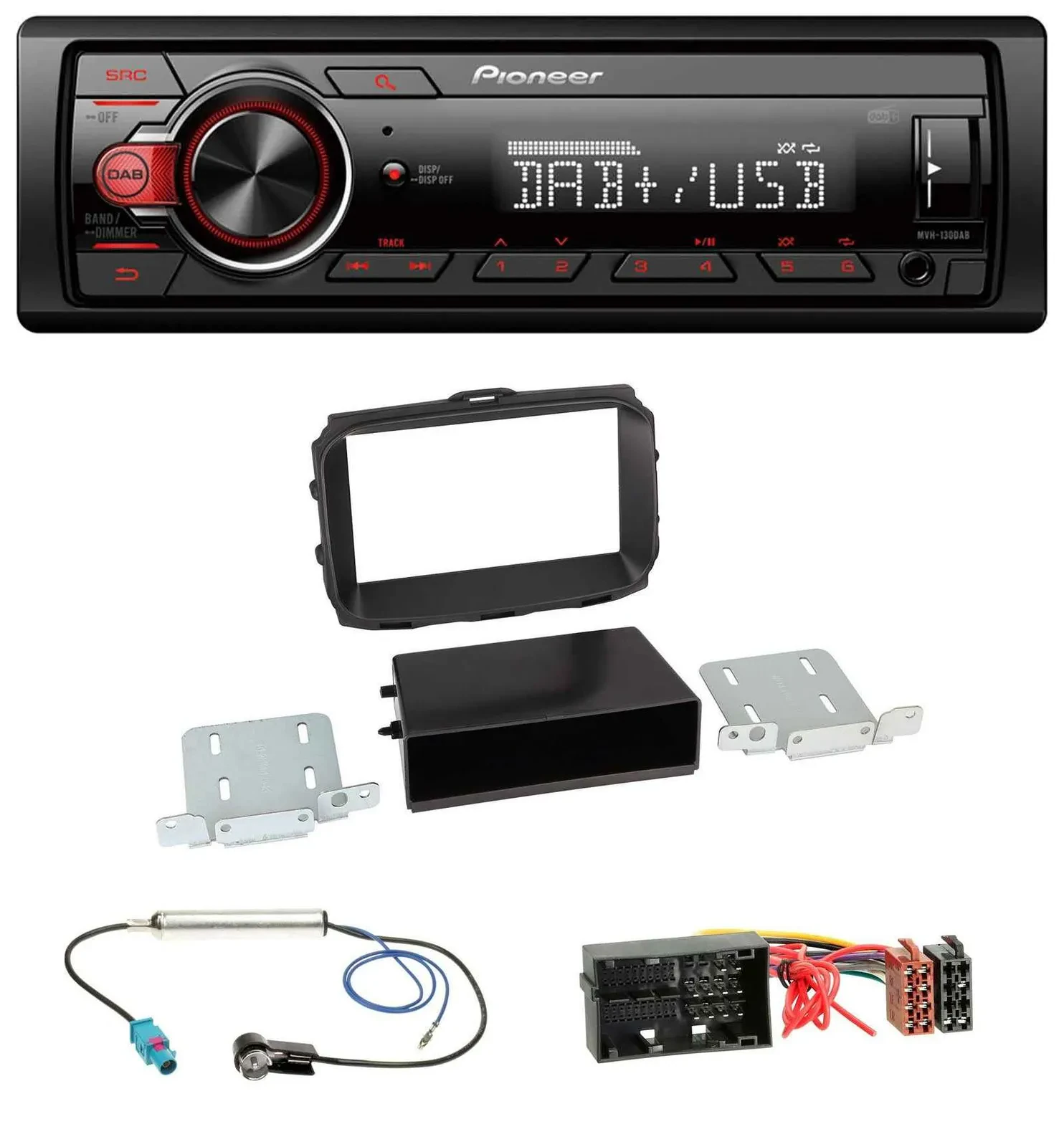 Pioneer MP3 1DIN DAB USB AUX Autoradio für Alfa Romeo Giulietta 940 Facelift ab