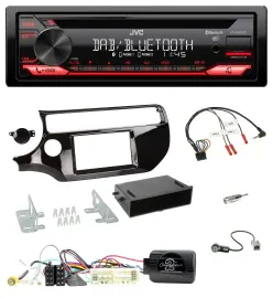 Автомагнитола для Kia Rio UB (Facelift 2017–2023) JVC CD, DAB, USB, Bluetooth