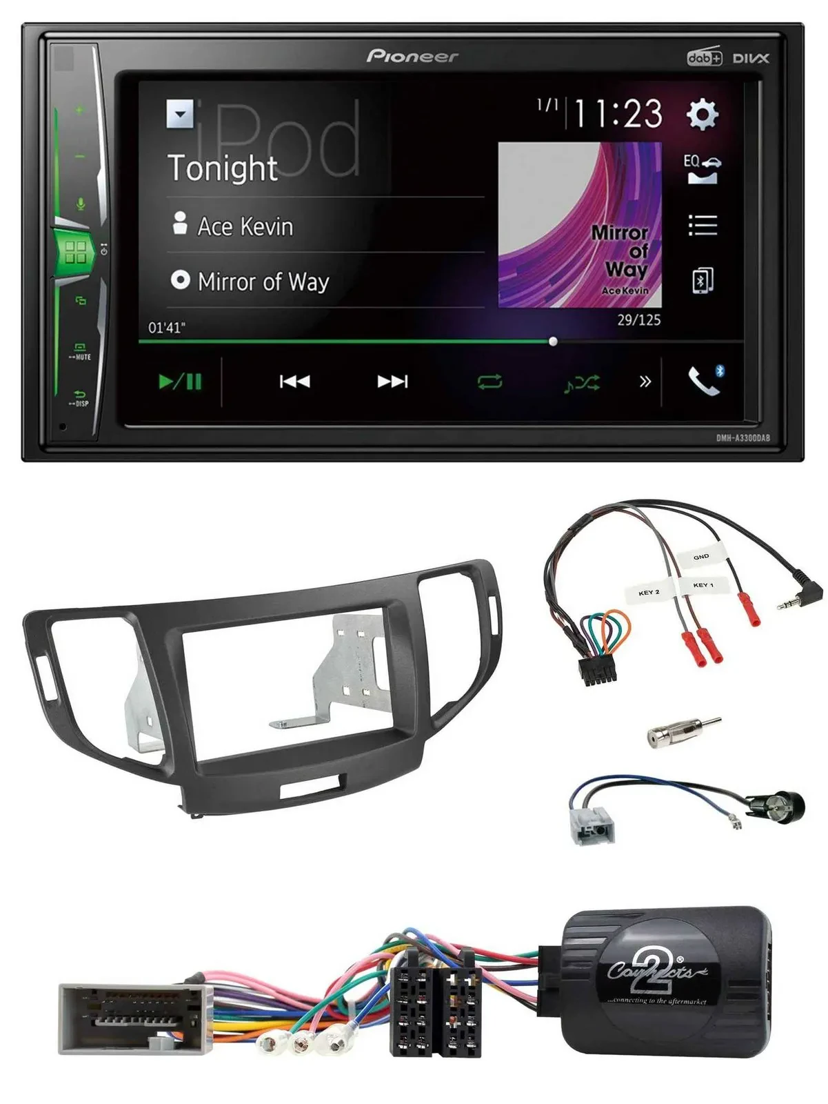 Pioneer 2DIN Lenkrad DAB USB Bluetooth Autoradio für Honda Accord 2008-2015 anth