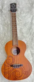 Luna Guitars Luna UKE TTN MAH Acoustic Tenor Tattoo Mahogany Ukulele with gig bag