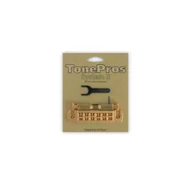 TONEPROS AVT2M G - Wraparound Bridge with MSPRS Locking Studs (Metric) - Gold