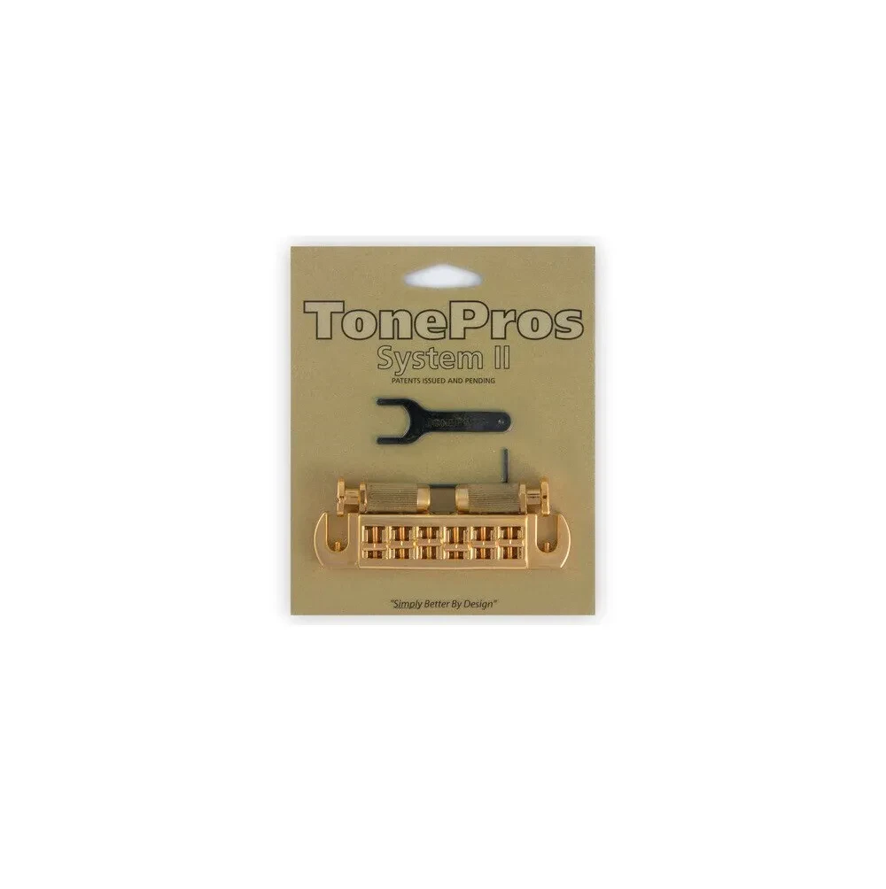 TONEPROS AVT2M G - Wraparound Bridge with MSPRS Locking Studs (Metric) - Gold