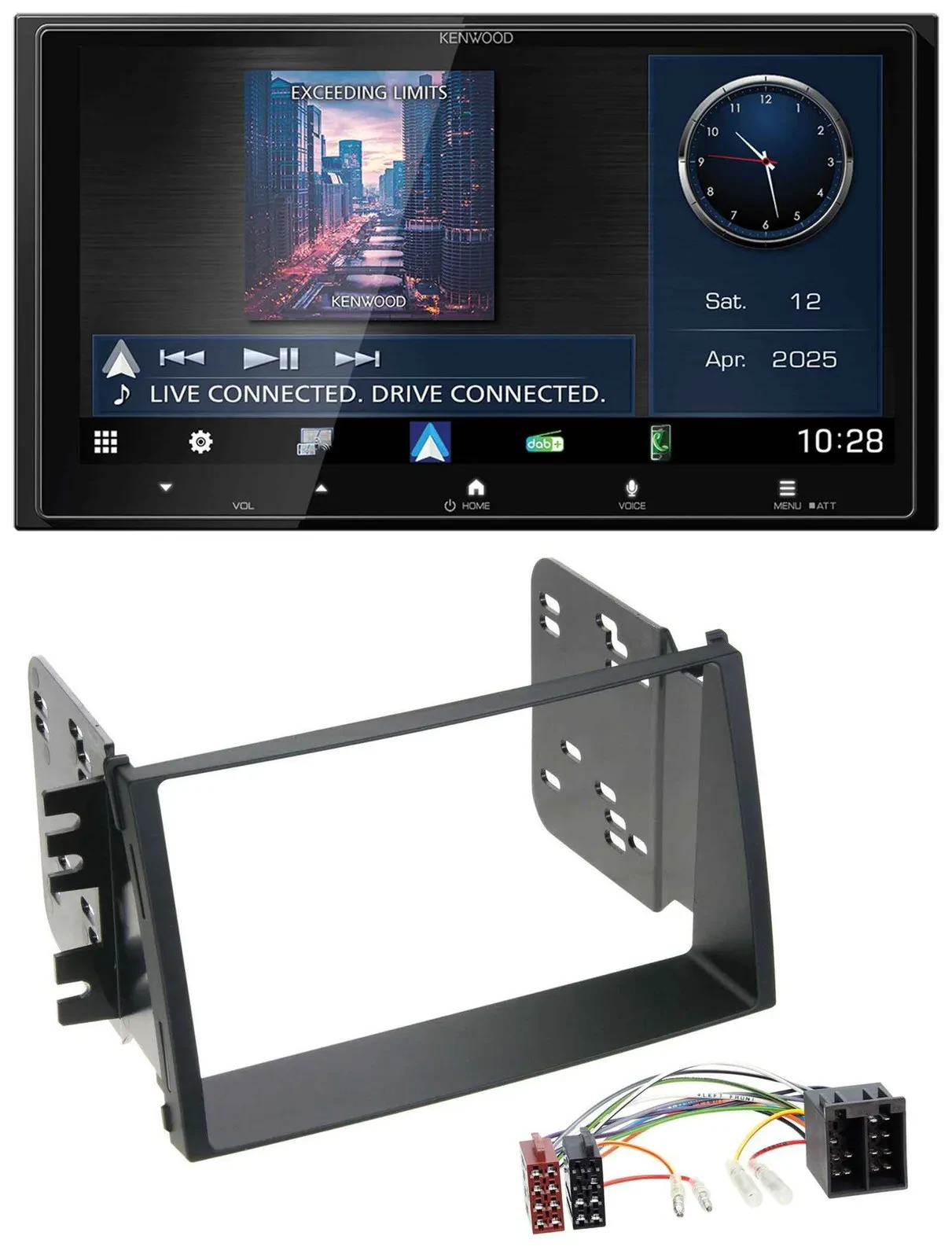 Kenwood Bluetooth 2DIN USB DAB MP3 Autoradio für Kia Soul (AM, 2008-2011)