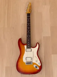 Электрогитара Buscarino S-Style HH Super Strat Cherry Sunburst w/gigbag USA 1990s