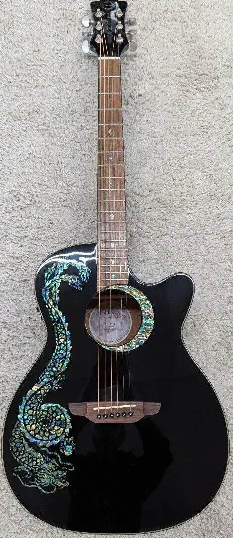 Электроакустическая гитара Luna Guitars FAUDRABLK Fauna Dragon Folk Classic Black