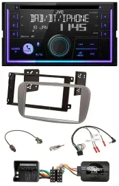 JVC Lenkrad USB 2DIN DAB Bluetooth CD Autoradio für Ford Mondeo S-Max ab 07 silb