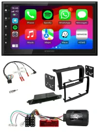 Kenwood Lenkrad USB DAB 2DIN Bluetooth Autoradio für Mazda 3 2003-2009 schwarz