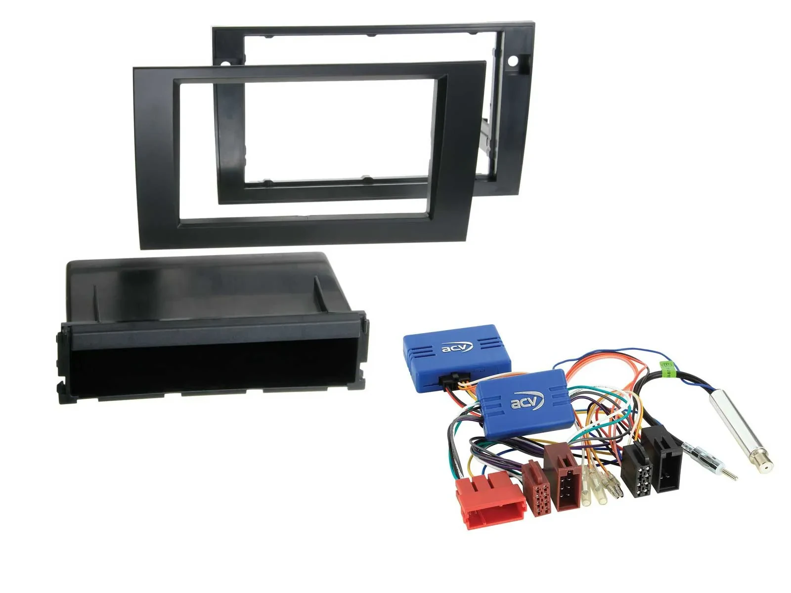 Radioeinbauset CAN-Bus DIN Autoradio für Audi A4 Teilaktiv B6,B7 2001-2008 schwa