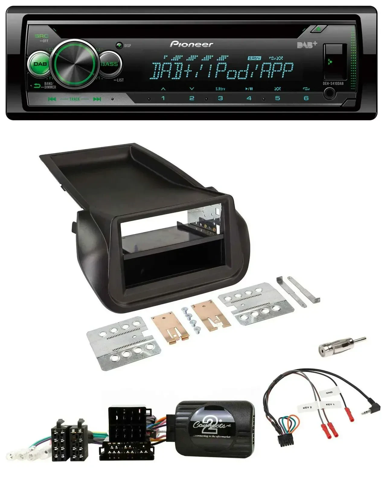 Автомагнитола Pioneer CD USB MP3 DAB для FIAT Fiorino (с 2008)