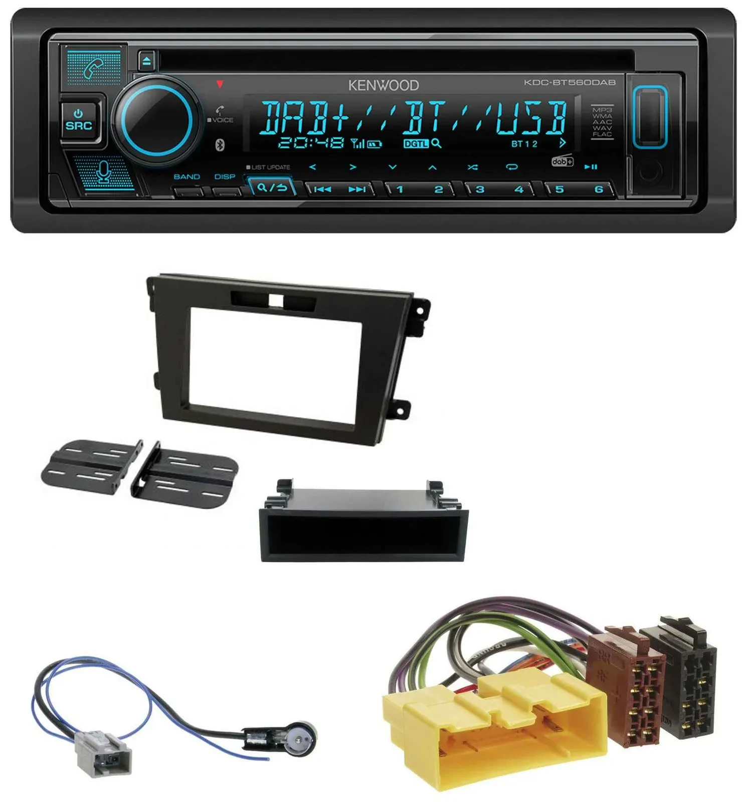 Kenwood Bluetooth DAB CD MP3 USB Autoradio für Mazda CX-7 (2008-2010)