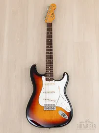 Электрогитара Fender JV Stratocaster 1962 Vintage Reissue ST62-85 SSS Sunburst w/gigbag Japan 1982