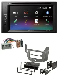 Pioneer Bluetooth MP3 USB 2DIN DAB DVD Autoradio für Honda Jazz ab 09 silber
