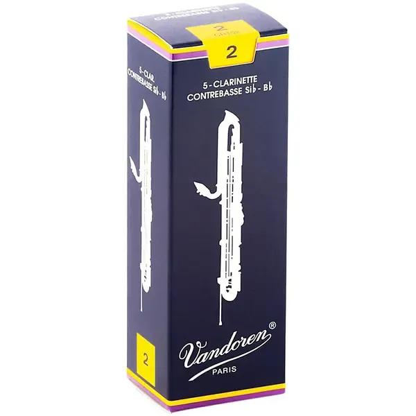 Трость для саксофона контрабас Vandoren Contra-Alto/Contrabass Clarinet Reeds Strength 2 Box of 5