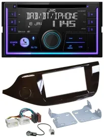 JVC MP3 USB 2DIN DAB Bluetooth CD Autoradio für Kia Ceed ab 12 glänzend