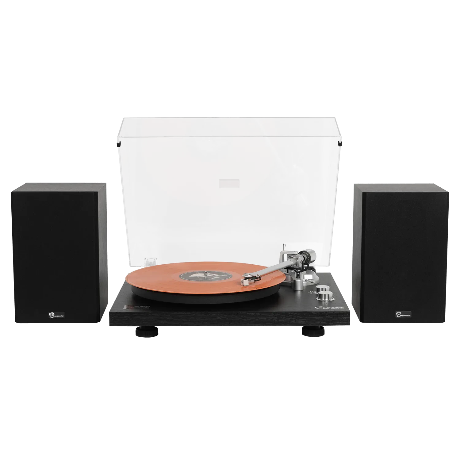 Виниловый проигрыватель Reproductor RP-LPX500SPBK, черный, с акустической системой