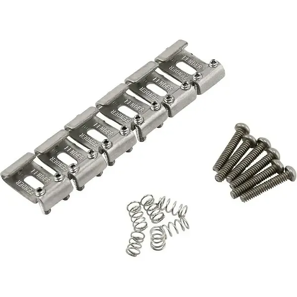 Седло бриджа для электрогитары Fender Road Worn Stratocaster Bridge Section Nickel (6 штук)