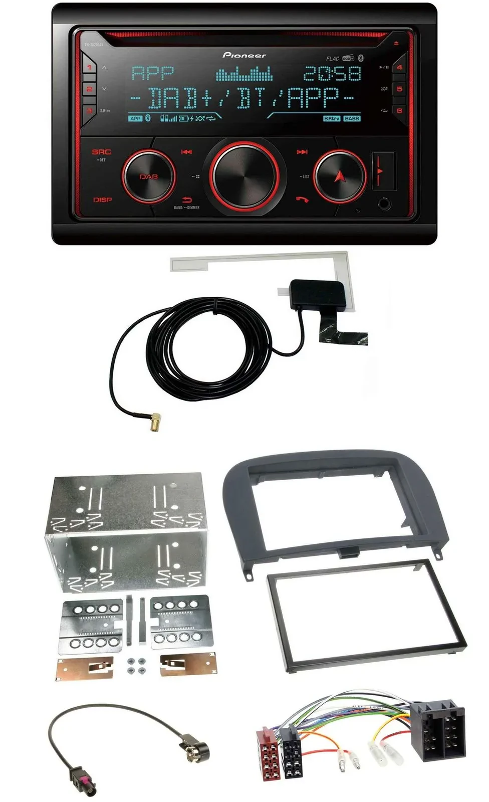 Автомагнитола для Mercedes SL-Class (2001–2011) Pioneer 2DIN, CD/MP3, DAB, USB, Bluetooth