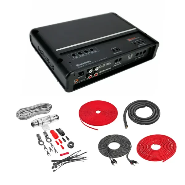 Memphis PRX600.1V 600W Class-D Mono Amp + Wiring Kit