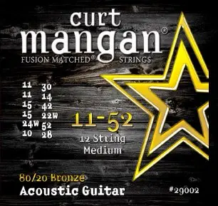 Струны для 12-струнной гитары Curt Mangan 80/20 Bronze 12-String