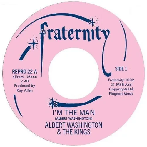 Виниловая пластинка Albert Washington - I'm The Man / Case Of The Blues [New 7" Vinyl] UK - Import