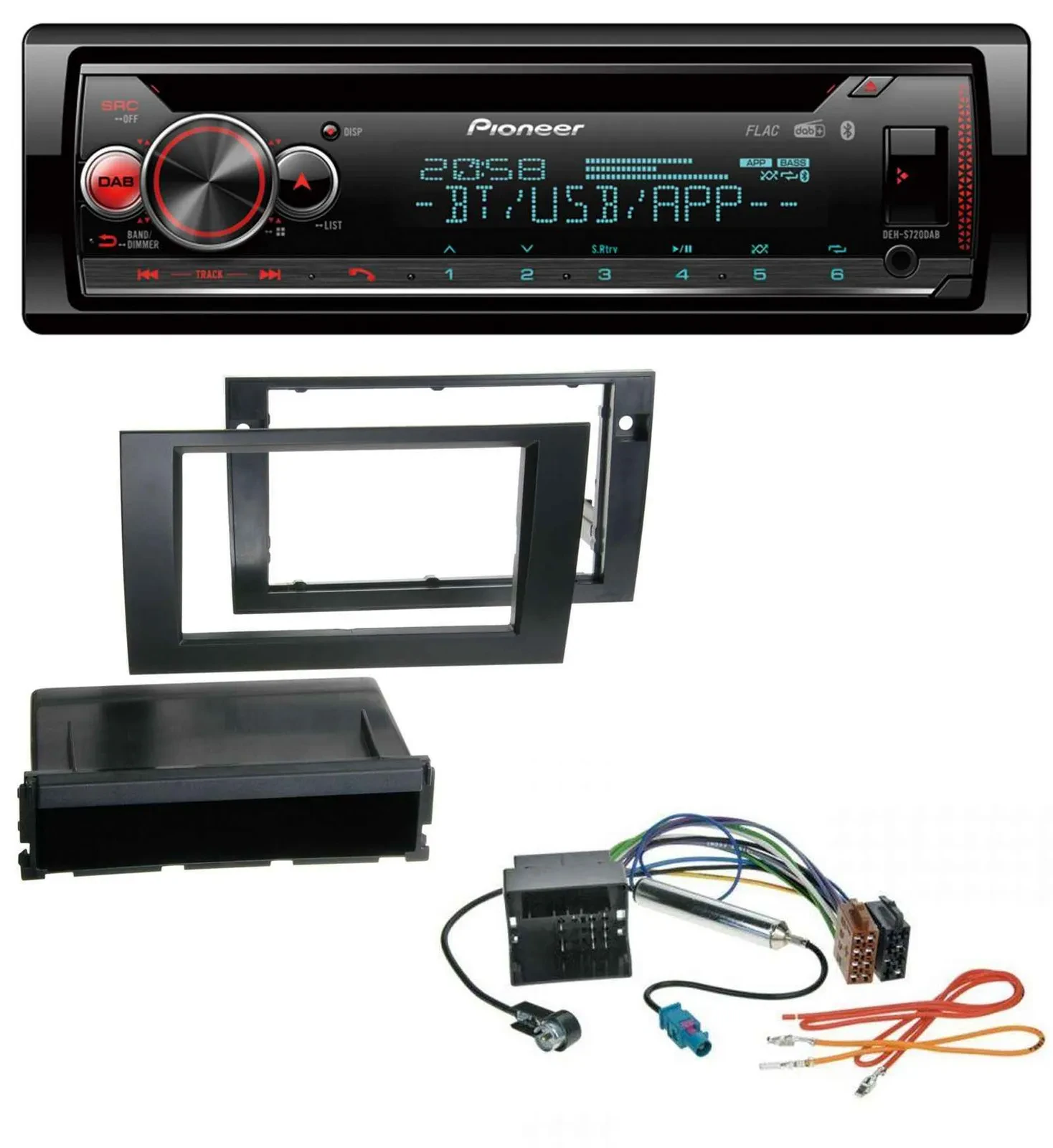 Pioneer MP3 DAB CD Bluetooth USB Autoradio für Audi A4 01-08 B6 B7 Symphony Quad