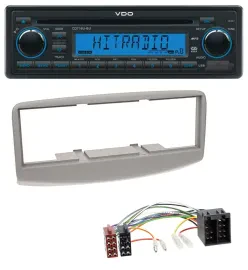 VDO AUX MP3 1DIN CD USB Autoradio für Fiat Multipla 186 1999-2010 grau