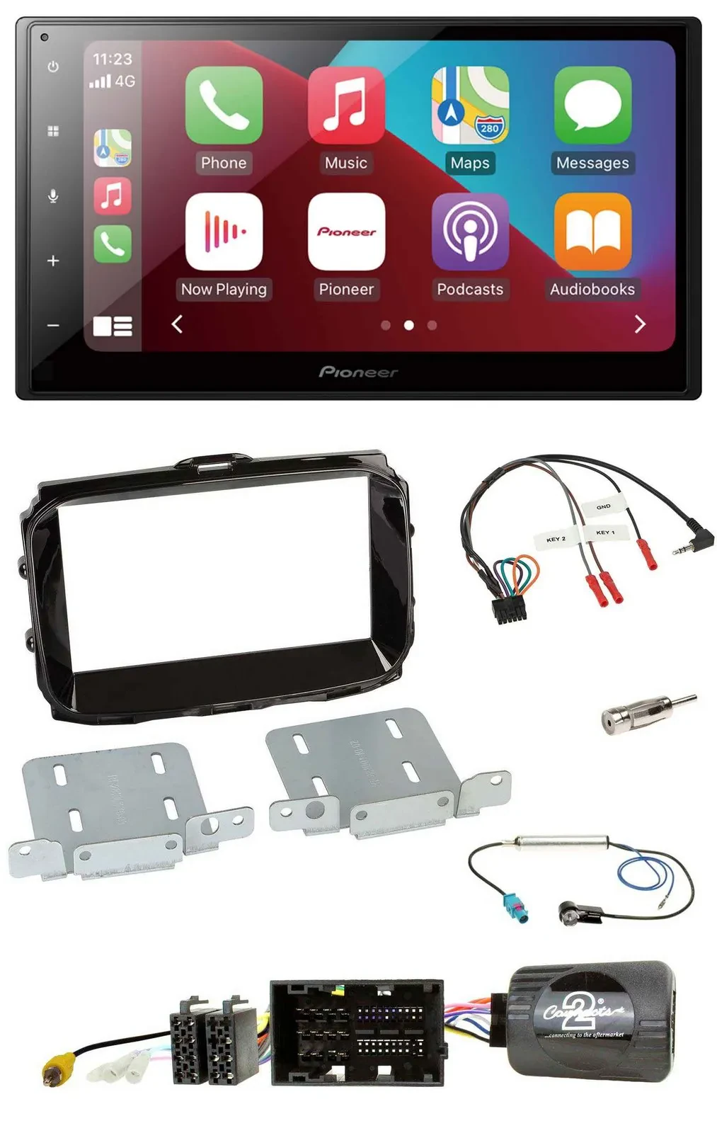 Автомагнитола Pioneer 2DIN, Bluetooth, DAB, USB, для Alfa Romeo Giulietta (2014–2021)