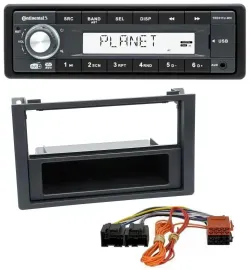 Автомагнитола Continental 1-DIN MP3, USB, AUX, DAB для Saab 9-3 (с 2006)