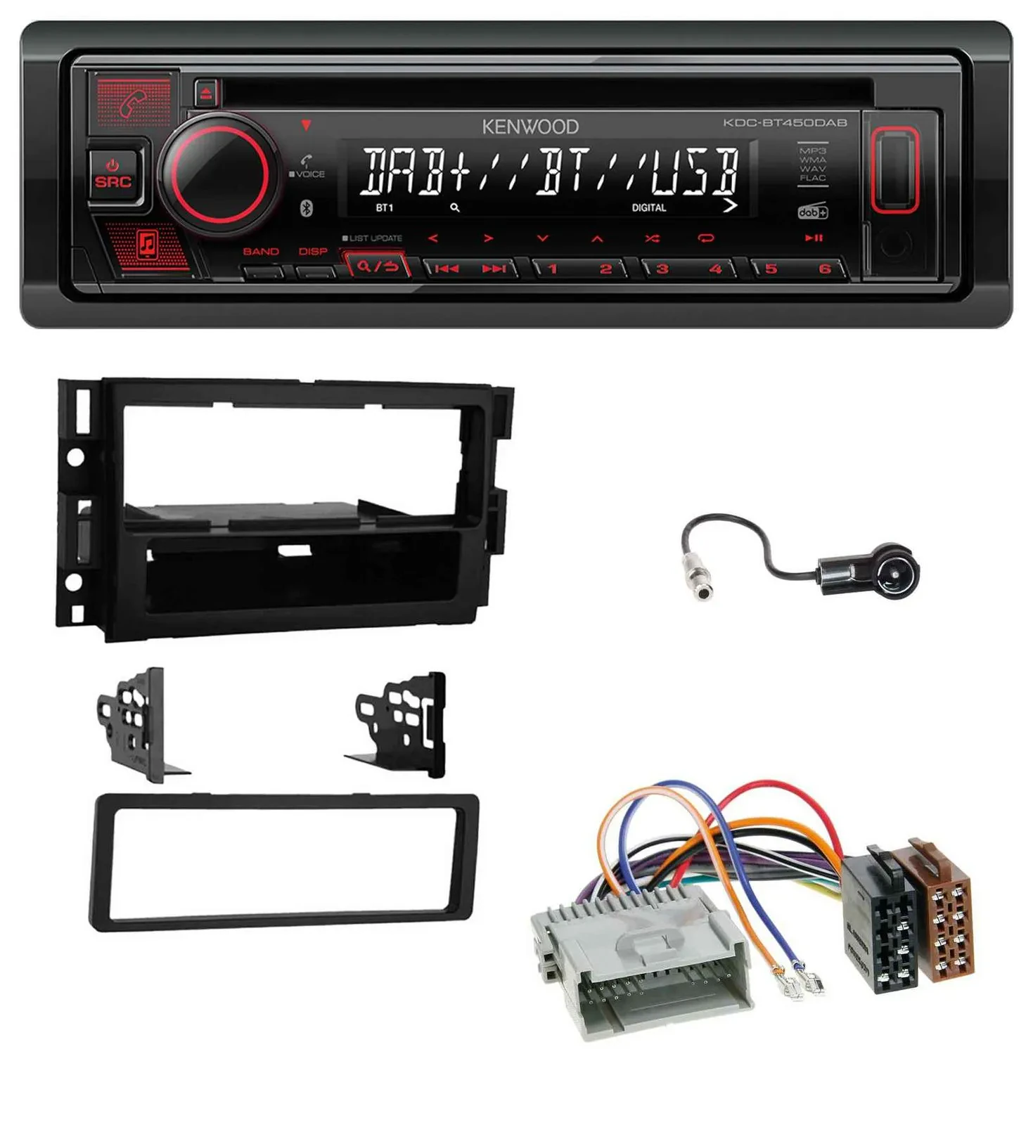Kenwood MP3 CD USB Bluetooth DAB Autoradio für Buick Enclave 2008-2012 Lucerne 2