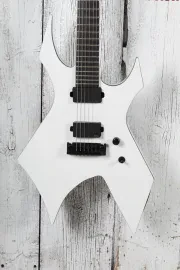 BC Rich Warlock Prophecy Electric Guitar with Quad Bridge Matte White Finish