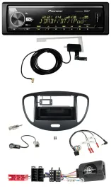 Автомагнитола Pioneer для Hyundai i10 (2009–2013) Bluetooth, DAB, USB, черная, поддержка кнопок на руле