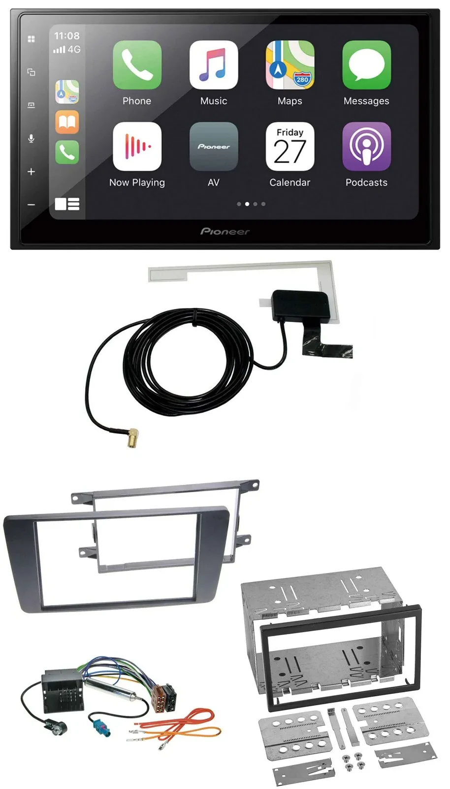 Pioneer USB MP3 2DIN Bluetooth DAB Autoradio für Skoda Octavia 04-13 Scout 06-12