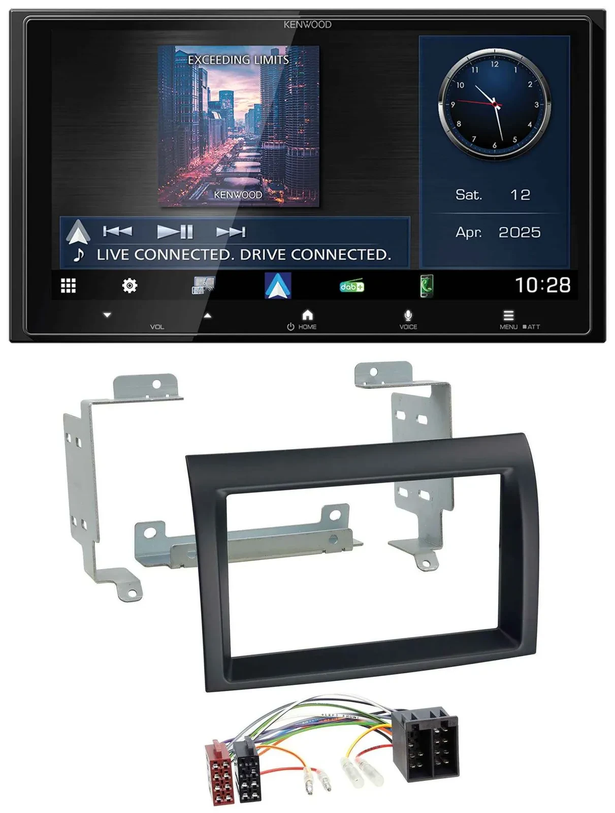 Kenwood Bluetooth 2DIN USB DAB MP3 Autoradio für Fiat Ducato 06-11 Citroen Jumpe