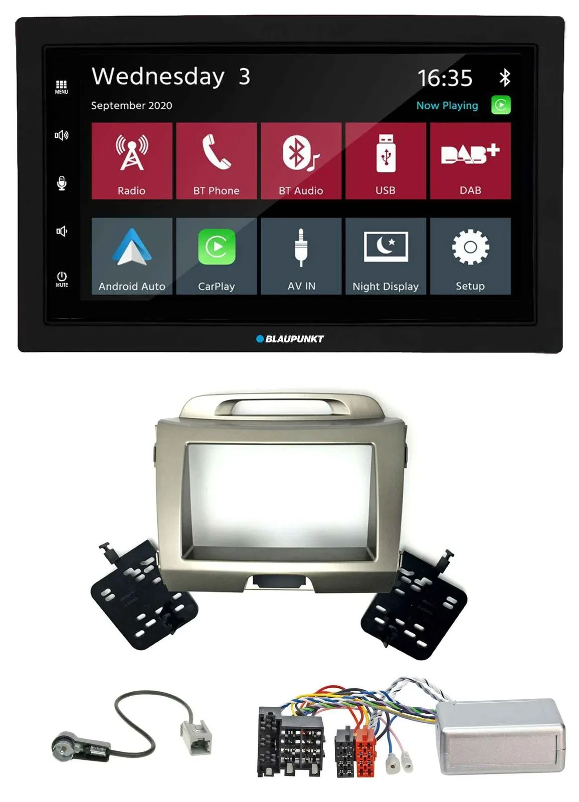 Blaupunkt DAB Bluetooth USB Lenkrad 2DIN Autoradio für Kia Sportage 3 2010-2015