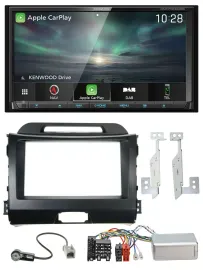 Автомагнитола для Kia Sportage III (2010–2015) Kenwood 2DIN, Bluetooth, USB, DAB, TMC, навигация