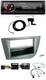 Автомагнитола Pioneer USB, DAB, Bluetooth для Seat Leon 2005–2010, тёмно-серая, с поддержкой кнопок на руле