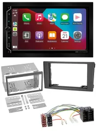 Автомагнитола для Iveco Daily ESX 2-DIN DAB USB MP3 Bluetooth, черная