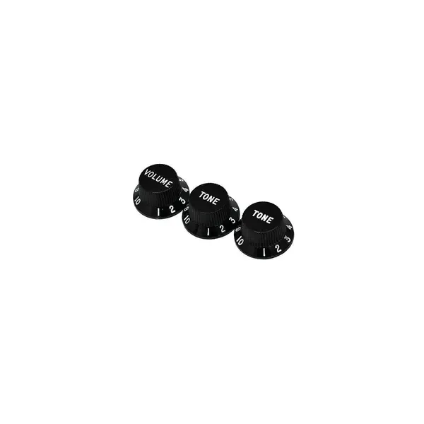 Ручка потенциометра для гитары FENDER Vol&Tone Knobs Set Black - Original Stratocaster Knob