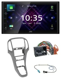 JVC DAB 2DIN MP3 Bluetooth USB Autoradio für Opel Astra J ab 09 Titangrau