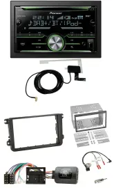 Pioneer CD USB Lenkrad Bluetooth 2DIN DAB Autoradio für Skoda Fabia 5J 2007-2014