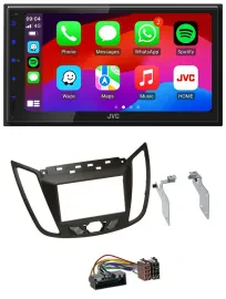 JVC Bluetooth 2DIN MP3 DAB USB Autoradio für Ford C-Max (ab 10) braun